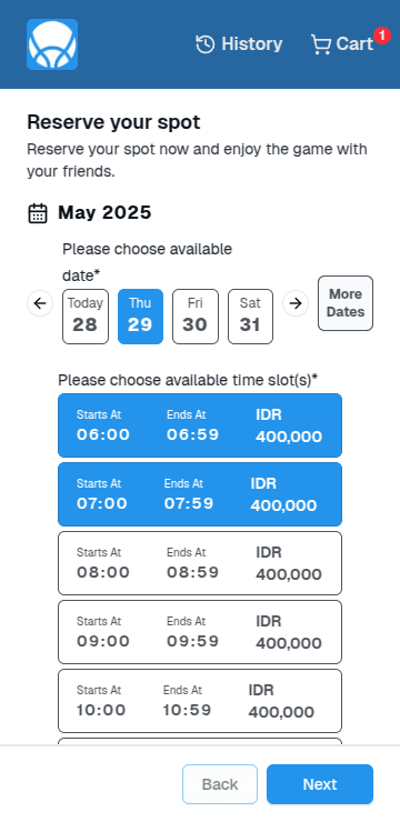 Website development service example